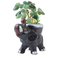 Lucky Elephant Green Quartz Tree