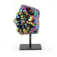 Rainbow Titanium on Metal Stand -Large